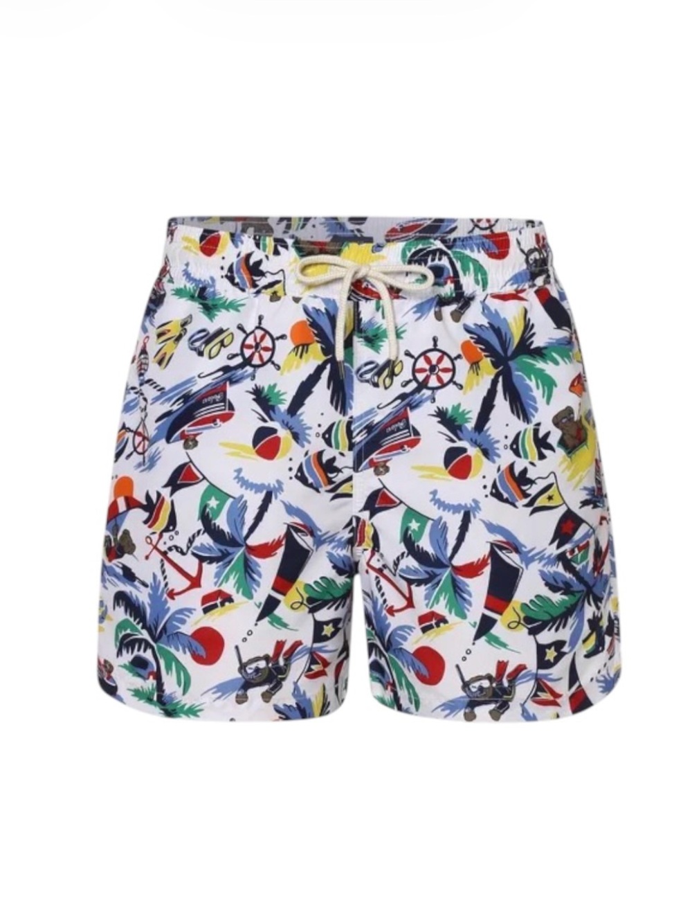 Polo Ralph Lauren Tropical Nautical Polo Bear Print Swim Shorts sz 14-16
